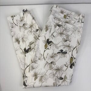 Buffalo David Bitton Havana High Rise Floral Ankle Skinny Jeans White 14 (34x26)